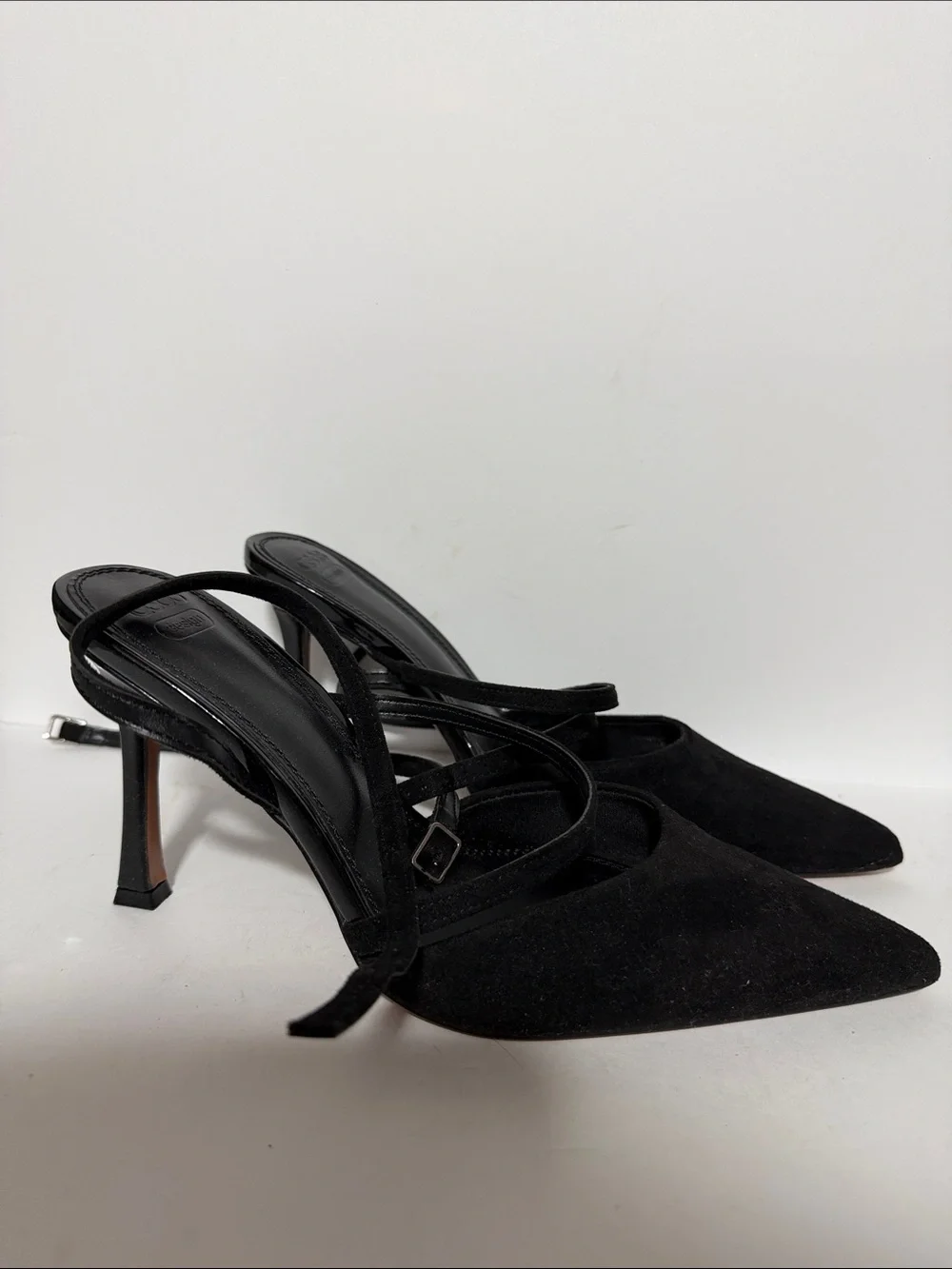 ASOS Black Pointed Toe Lace-Up Heels